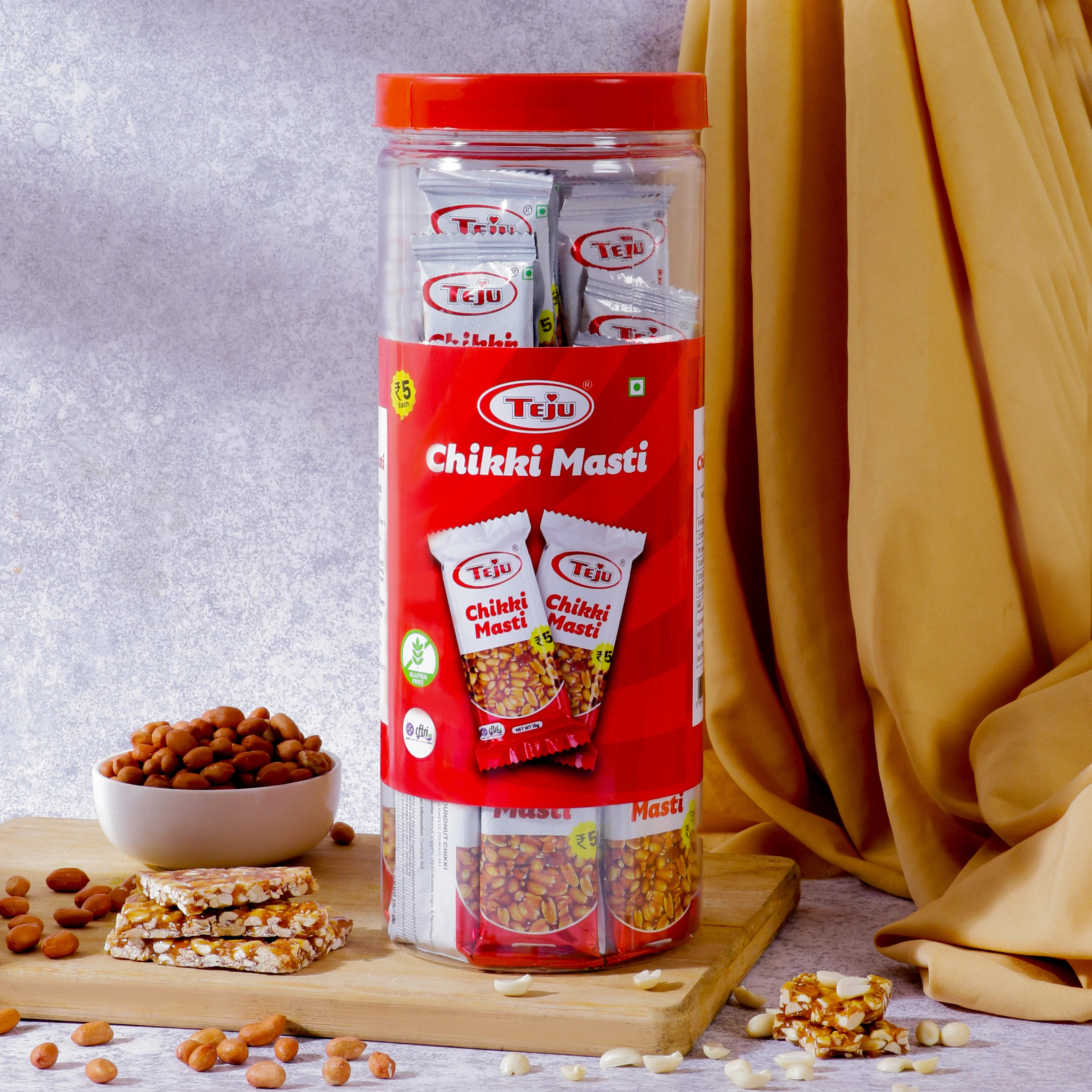 TEJU PEANUT CHIKKI (15G each,Pack of 50) - Image 3